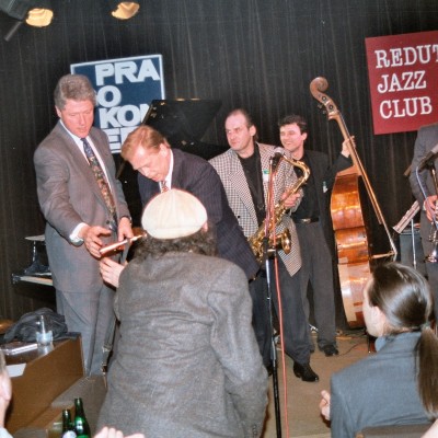 Reduta Jazz Club Prague Bill Clinton A Vaclav Havel In Reduta